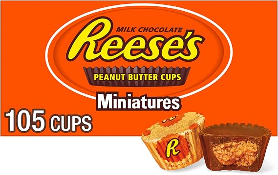 Reese's Reese's Peanut Butter Cup Miniature Box of 105, Pack of 2