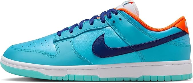 Nike Dunk Low SE Men's Shoes (HQ1538-416, Baltic Blue/Total Orange/White/Deep Royal Blue) Size 12