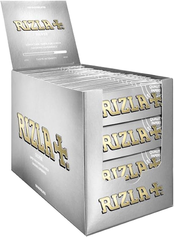 Full Box (100x) Rizla Silver Rolling Papers Single Size