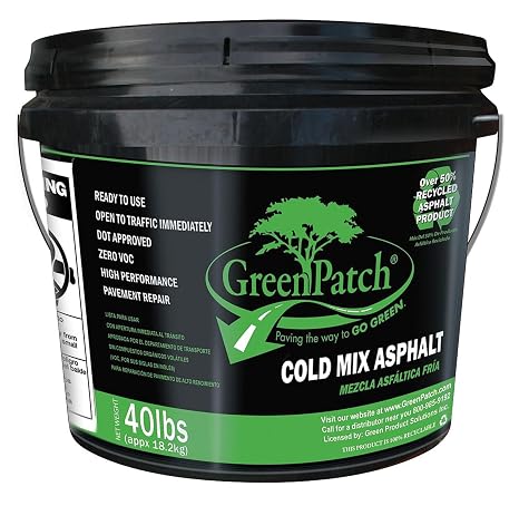 Permanent Pavement Repair, 40 lb, Black