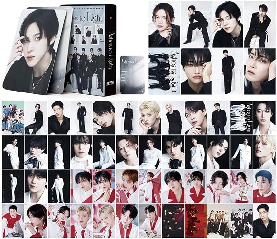 ATEEZ Photo Cards, 55-Piece Set of Ateez Photocards, Ateez Lomo Cards, Must-Have for Fans