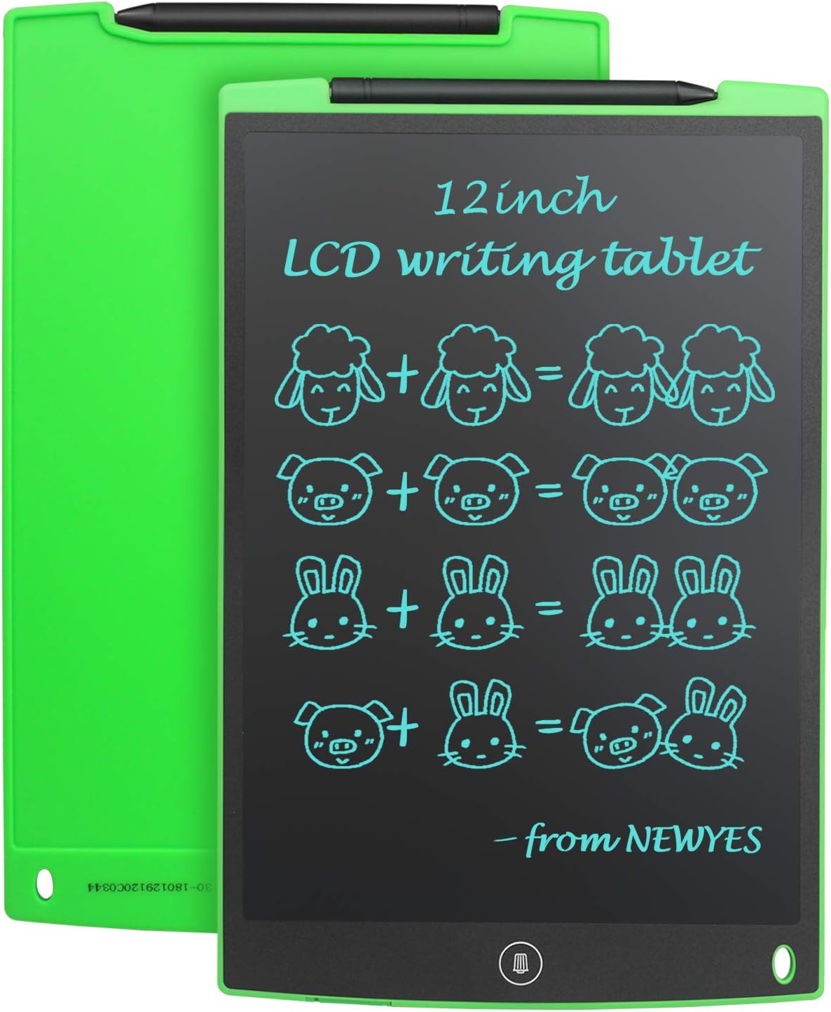 NEWYES LCD WritingTablet, 12 inch digital BlackboardPapierlos GraphicTablet for write and picture Green NYWT120GR-0