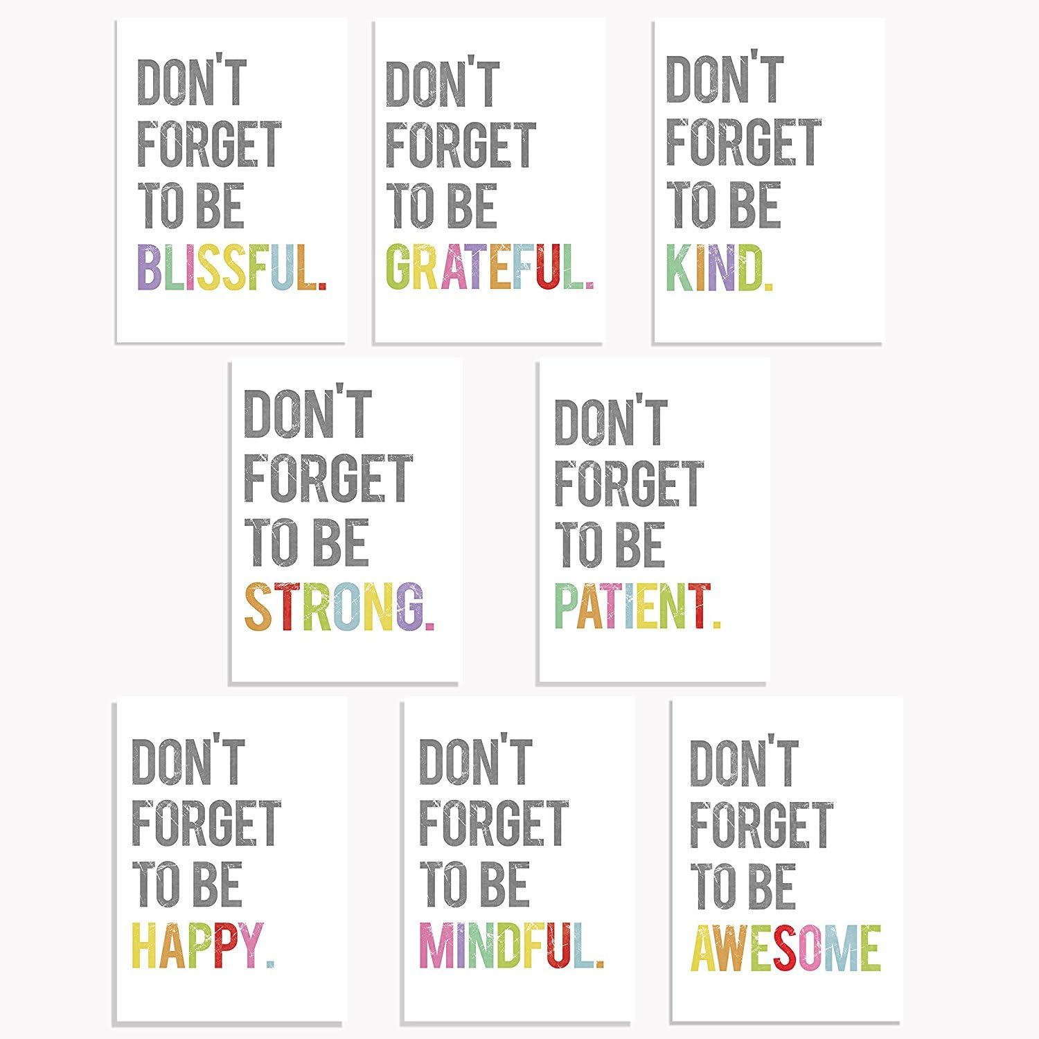 Children Inspire Design Dont Forget Mini Collection 08x10 Inch Print Wall Art Prints, Typography, Kids Wall Art Print, Kids Room Decor, Gender Neutral, Motivational Word Art
