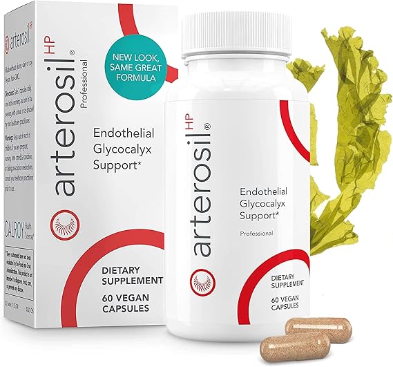 Calroy Health Sciences Arterosil HP Professional - Endothelial Glycocalyx Support - Heart Health Support - Artery Health Support - Circulation Support MonitumRS Rhamnan Sulfate - Monostroma Nitidum