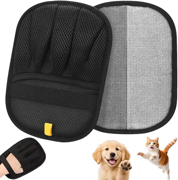 Electrostatic Pet Hair Remover Glove Reusable Lint Roller Alternative for Furniture, Carpet & Clothes Washable Dog & Cat Hair Brush with Strong Grip No Sticky Refills Needed(1PCS)