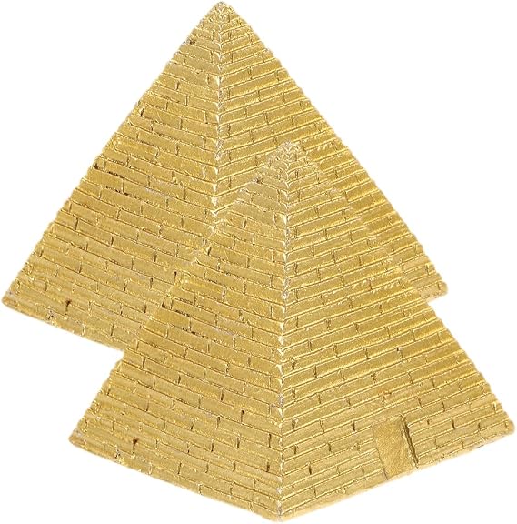 VOSAREA 2pcs Mini Pyramid Model Vintage Egyptian Pyramid Figurine Statue World Famous Building Sculpture Desktop Feng Shui Ornament Egypt Souvenirs Zen Sand Garden Accessories