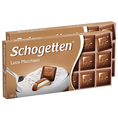 Schogetten Latte Macchiato Chocolate Bar Candy Original German Chocolate 100g3.52oz Pack of 2
