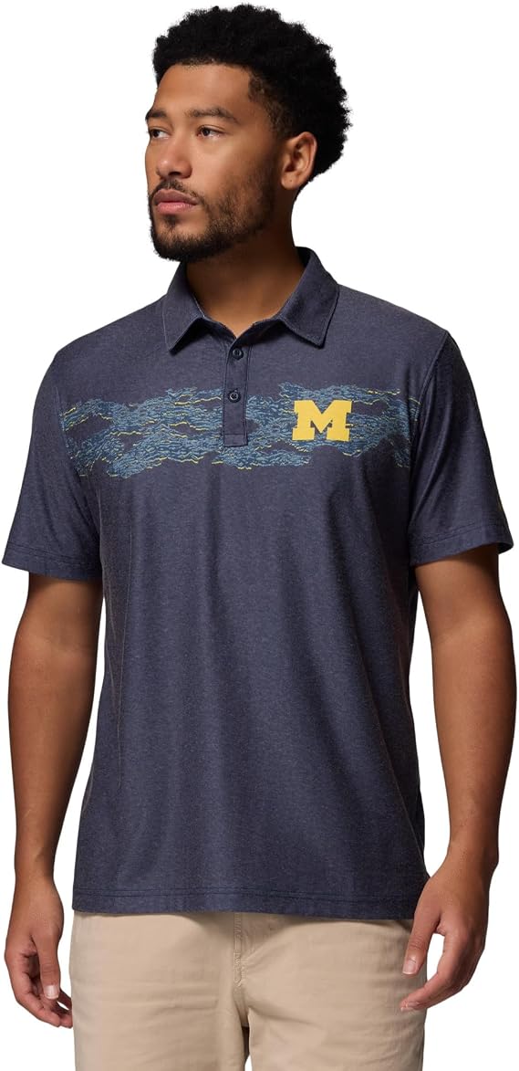 Columbia Men's Collegiate Thistletown Hills Printed Polo