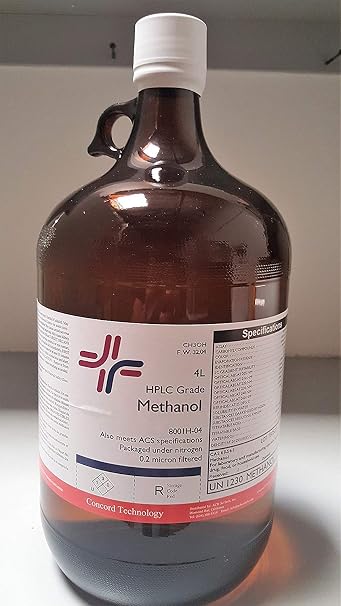 Methanol, HPLC, ACS, 99.9% Min, 4-Liter, Case of 4