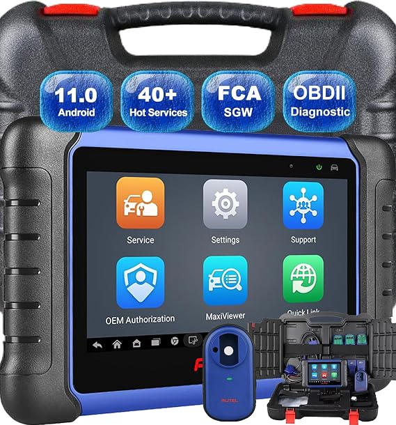 Autel IM508S Scanner Programmer Tool Full OBDII Diagnostic Code Reader Diagnostic Scan Tool Programming 3000+ Bi-Directional Tests 40+ Android 11 FCA AutoAuth 4/64G Reset