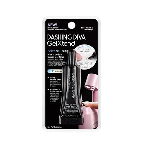 Dashing Diva Super Gel Glue - GelXtend Nail Glue for Nail Tips - Superior Adhesion, No Primer Needed - 10g