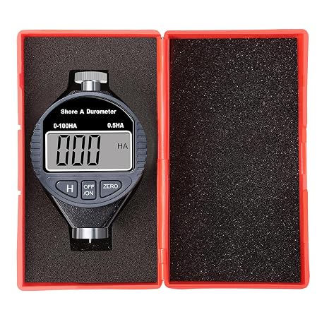 Uharbour Digital Shore Type A Durometer, 0-100HA Hardness Tester | 0.1HA Resolution Hardness Meter with Large LCD for Rubber, Plastic & Leather