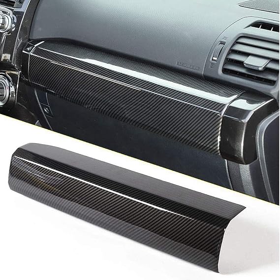 Car Interior Co-pilot Decoration Panel Frame Cover Trim Sticker Carbon Fiber Grain