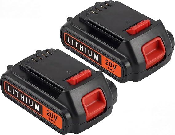 Replacement for Black and Decker 20v Lithium Battery 4.0Ah 2 Pack