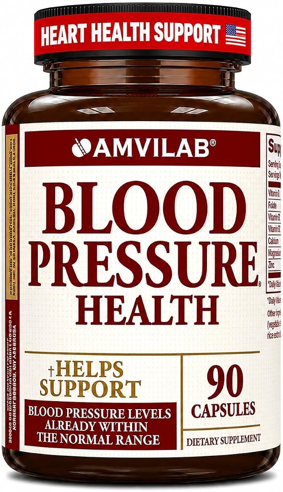 Blood Pressure Health Supplement, Heart Support, 90 Caps