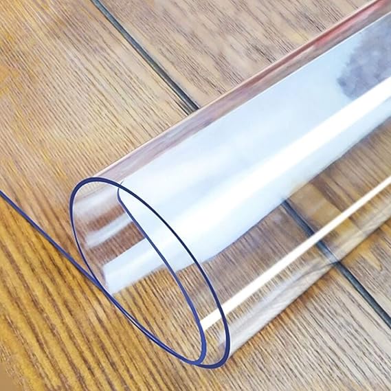 LovePads Clear Desk Mat 16 x 48 in, 2mm Thick Plastic Table Cover Protector