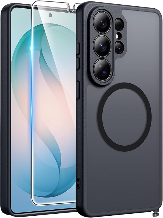 FNTCASE for Samsung Galaxy S26 Ultra Case, Compatible with Magsafe Black | Screen Protector, Full Camera Protection, Translucent Matte, 14FT Military Grade Drop Proof, Protective Phone Cover