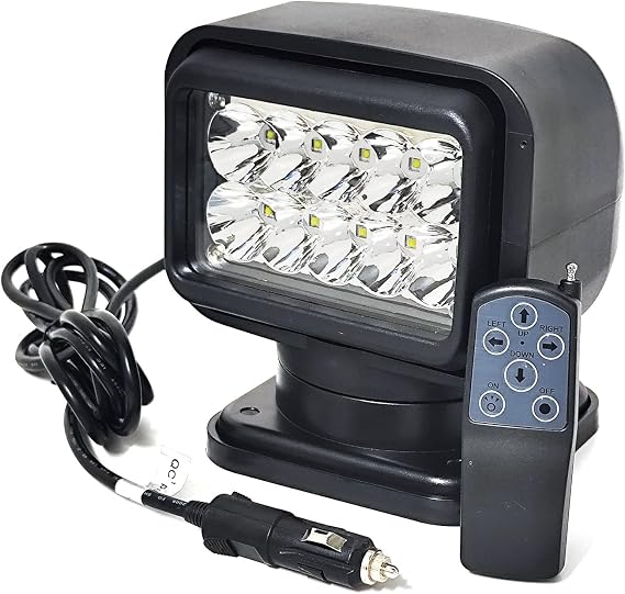 Remote Control LED Searchlight, 360Rotating for Yacht Fishing Marine Car