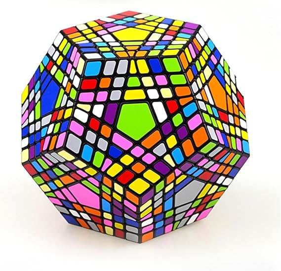 Dodecahedron Speed Cube Black Sticker, Megaminx 3D Puzzle Cube,77