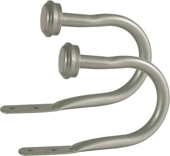 Decopolitan Cap Curtain Holdback, Nickel