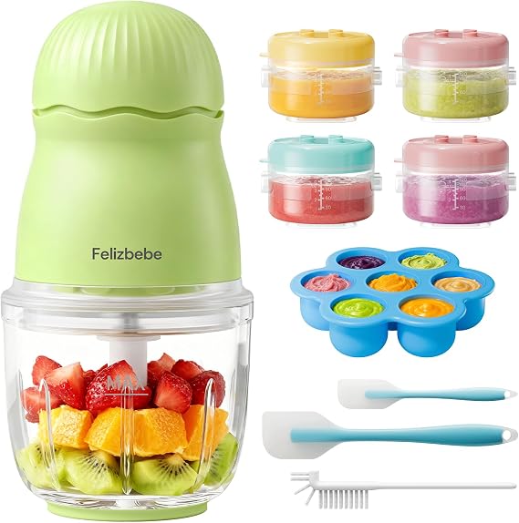 Baby Food Maker, Small Baby Food Processor Set, 10oz Puree Blender