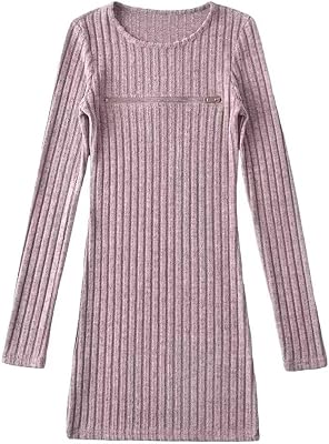 Y2k Knitted Sweater Mini Dress Long Sleeve Summer Vacation 2025 Trendy Going Out Sexy Party Rave 2000s