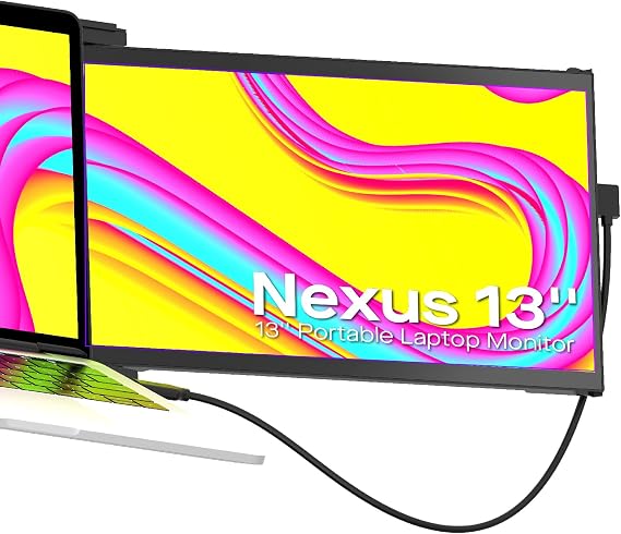 Mobile Pixels Nexus Laptop Screen Extender,13.3" 1080P FHD Laptop Monitor Extender,Plug and Play,Dual Screen Monitor for 13'' to 14 Laptops,Compatible with Windows/Mac/Android/Switch