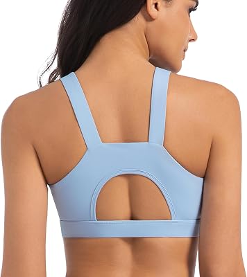 Sports Bras for Women High Impact Racerback Workout Tops Molded Cup Running Bra Sexy Backless Yoga Crop Top