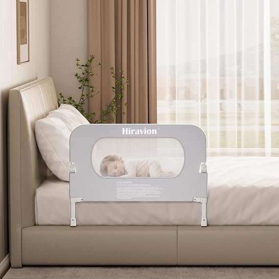 Bed Rail for Toddlers - 33 Inch Foldable Baby Guard