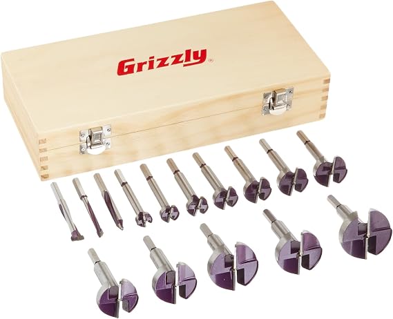 Grizzly Industrial H5862-15 Pc. Carbide Forstner Bit Filler Set