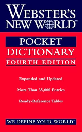 Webster's New World Pocket Dictionary, Fourth Edition