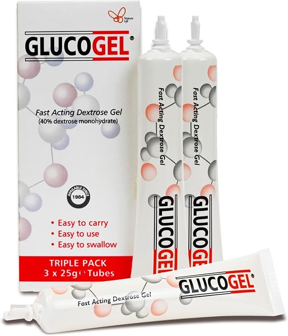 GlucoGel Fast-Acting Glucose Energy Gel, Unflavoured, 10g per Tube, 3 Count