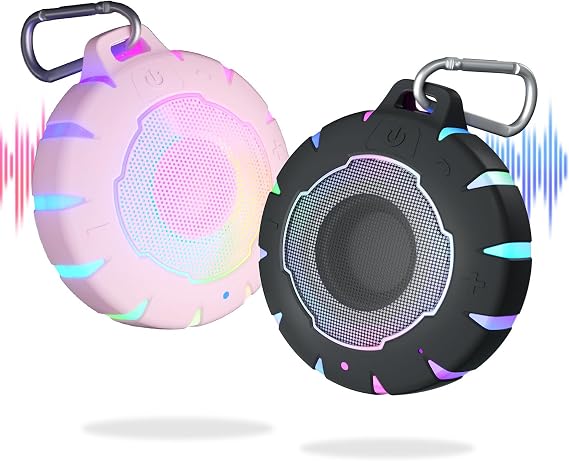 HEYSONG Waterproof Bluetooth Speaker, IPX7 Small Shower Speaker, Lightweight Portable Speakers for Travel, Pool, Beach, Biking, Kayak