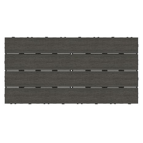 NewTechWood UltraShield Naturale 1 ft. x 2 ft. Quick Deck Outdoor Composite Deck Tile (20 sq. ft. Per Box) (Argentinian Silver Gray)