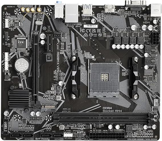 Motherboard Fit for GIGABYTE A520M K V2 Micro ATX A520 DDR4 M.2 USB3.2 STAT 3.0 SSD/64G Best Support R9 Desktop CPU Socket AM4 Motherboard