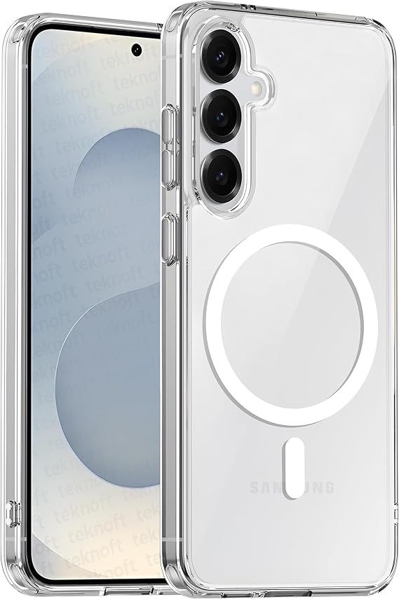 Ultra Strong Shockproof Soft Silicone Case (Galaxy S25) with Raised Lens Frame and Metal Keypad Compatible with Origin Series Magsafe for Teknoft Samsung Galaxy S25