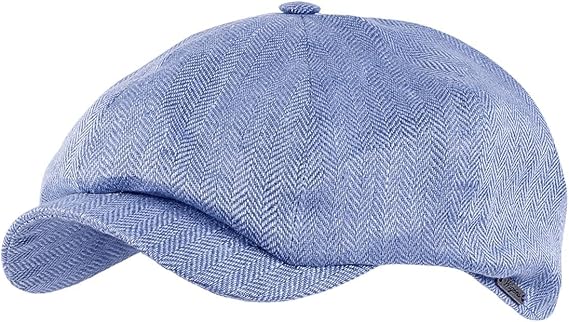Linen Hopsack Newsboy Cap by Wigens
