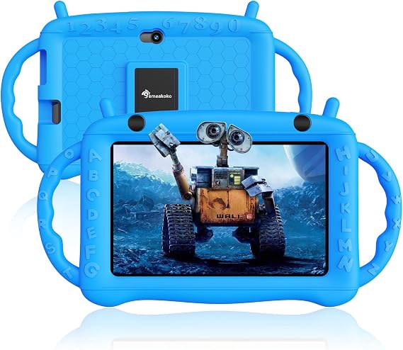 Kids Tablet 7 inch,Tablet for Kids 3-7, Educational Learning Toddler Tablet Android 12, 2GB RAM+32GB ROM, Parental Control, Dual Camera, Gift for Boy or Girl(Blue)