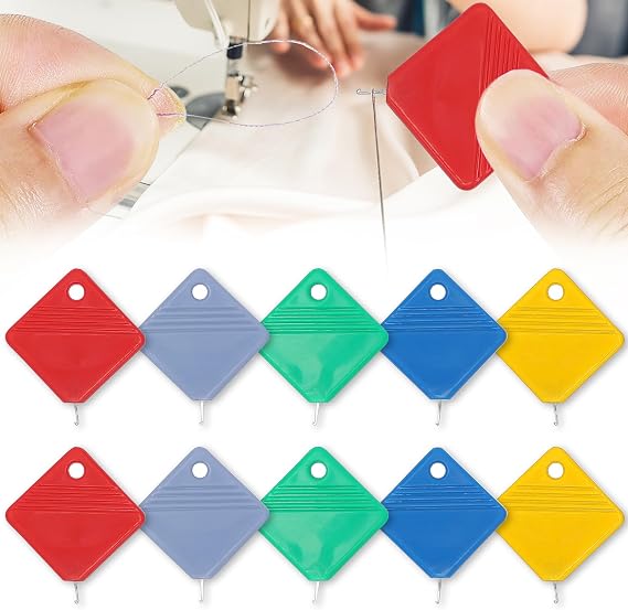 Needle Threader 10 Pack Automatic Hand Sewing Needle Threader for Small Eye Needles, Easy Threading Tool