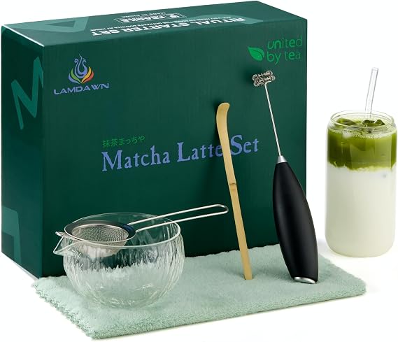 Matcha Gift Set - The Ceremonial Starter Kit is the perfect for Matcha lovers (Green-7Pcs)