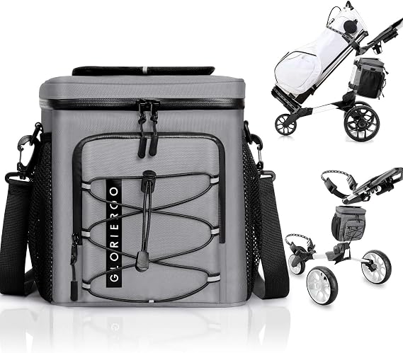 Golf Cart Cooler Bag Insulated - Soft Cooler Bag Fits on Golf Push Cart