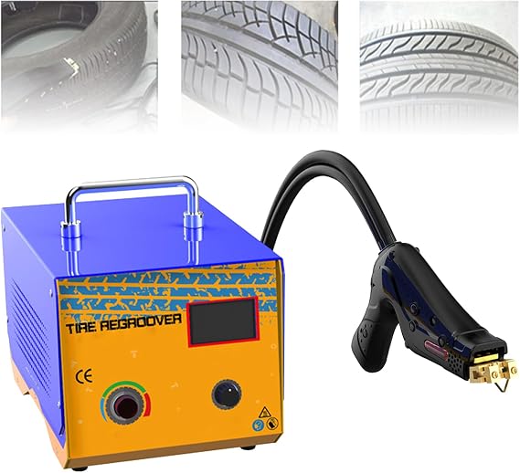 Tire Grooving Tool, 1000W Tire Groover Machine, Handheld Tire Groover Tire Engraving Machine with 20 pcs Blades, 5M Connecting Cable, Lightweight, Adjustable Temperature