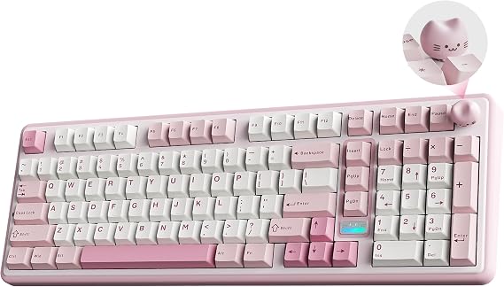 YUNZII B98 PRO 96% Wireless Mechanical Keyboard (Pink, Milk V2 Switch)