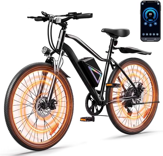 Electric Bike for Adults, 1500W Peak Motor 26" tire Ebike