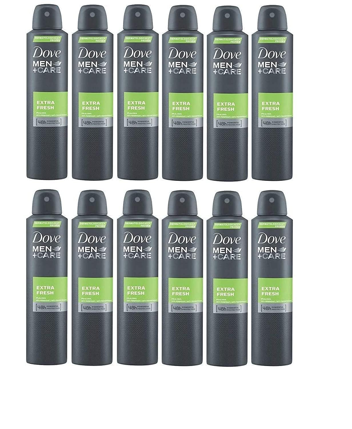 DOVE MEN  CARE Extra Fresh Antiperspirant Deodorant 48h Spray 150 ml  5 fl oz, 61.2 Fl Oz Pack of 12