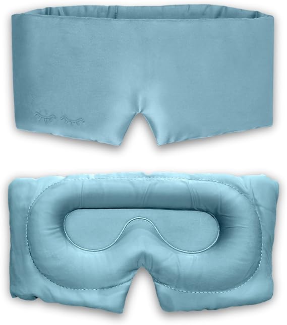 DreamMask 3D Contoured Sleep Mask, Bamboo Silk, Pressure-Free Blackout Design, Cruelty-Free (Teal)