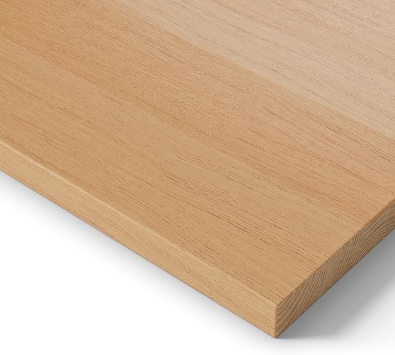 Ergotopia Real Beech Wood Table Top 120 cm, Ideal for Height-Adjustable Desks, Made in Germany, 2.5 cm Solid Wood Top, Office Table Top, Desk Top