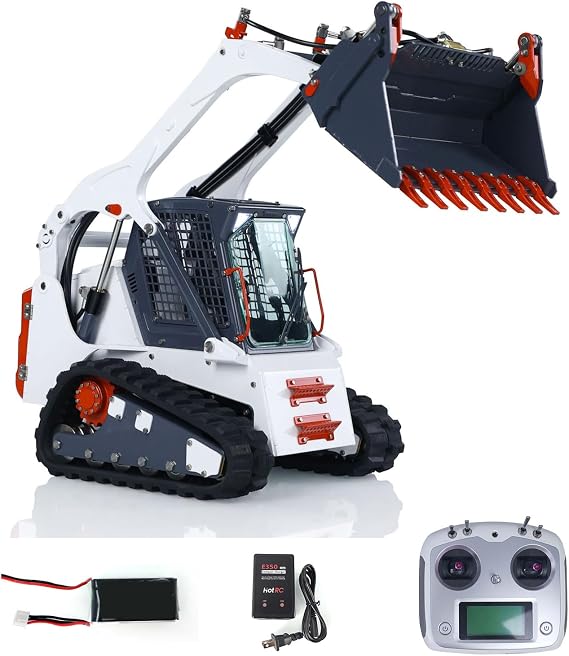LESU wheelfun 1/14 RC Hydraulic Car Aoue LT5 Skid-Steer Loader Hydraulic System RTR Model Radio Motor Servo ESC Hobby Grade Model