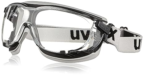 Honeywell Uvex S1650DF Carbon Vision Safety Eyewear, Black/Grey