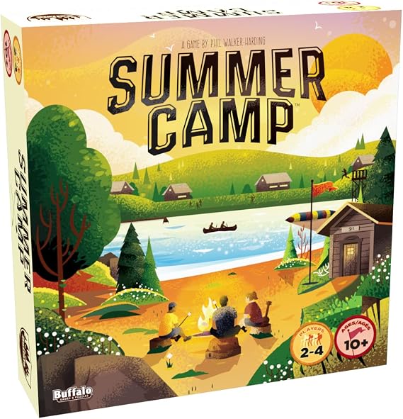 Buffalo Games Summer Camp Card Game, Outdoor Games, Family Play, Ages 10+ | 196 Cards, Family Game Night, Travel Game Set, 34 Merit Badges, 30-45 Min, 2-4 Players, Outdoor Activities for Kids